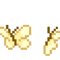 pixel art yellow butterflies GIF