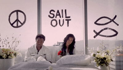 Jhené Aiko Childish Gambino in bedpeace music video